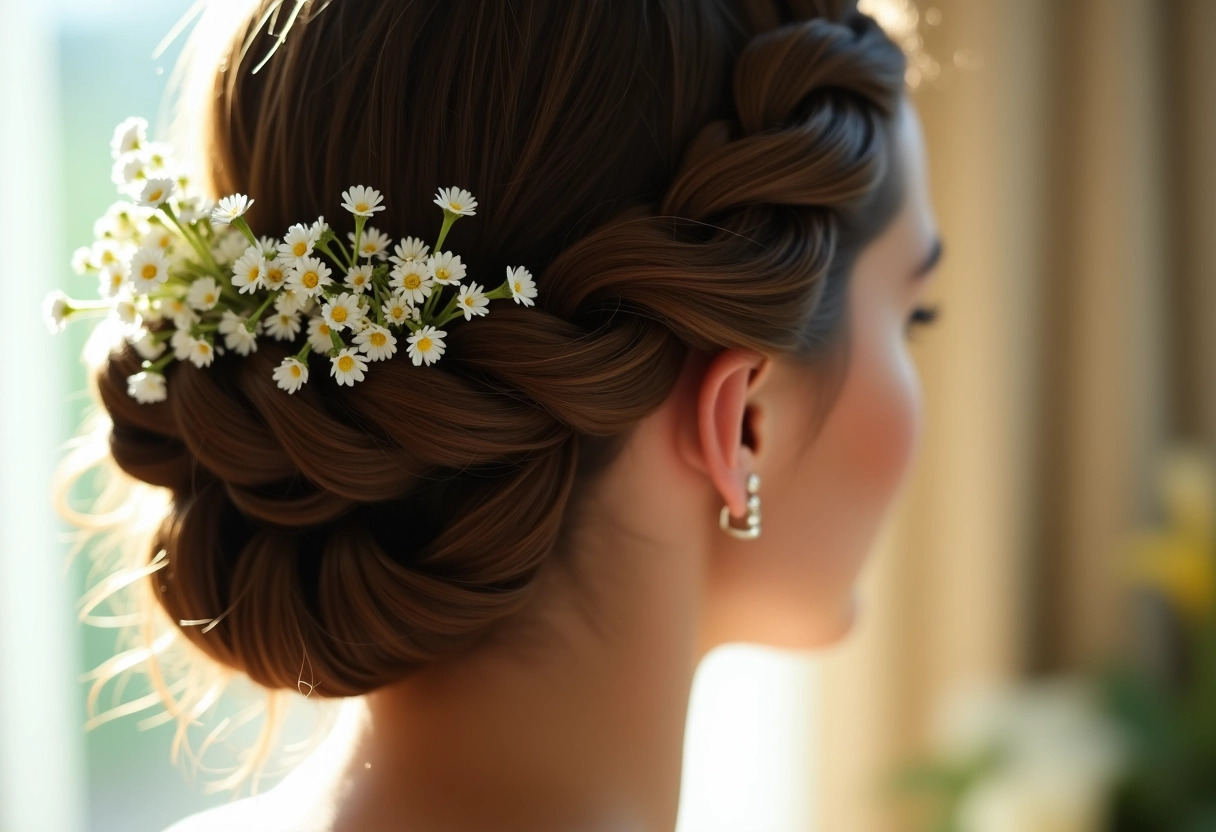 tresse couronne mariage